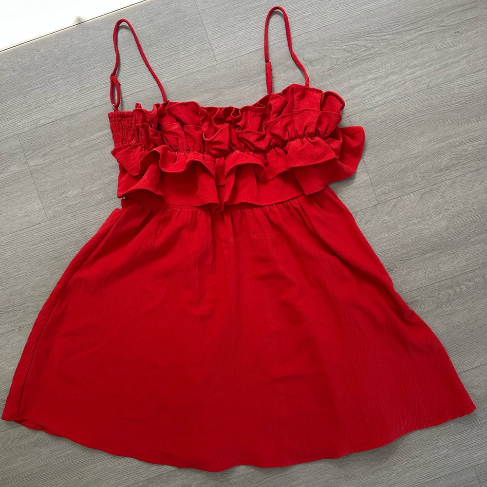 Red Ruffled Sundress